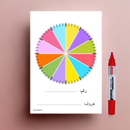 ساعت آموزشی ریاضی دوم ابتدایی بدون شماره مناسب لمینت