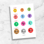 فایل کامل‌ترین مجموعه‌ی سکه‌های آموزشی ریاضی اول تا ششم ابتدایی (۸ صفحه)